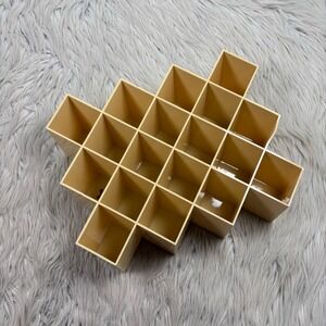 Vintage 70's Copco Honeycomb Spice Rack Lubge-Randel New York Storage Cream